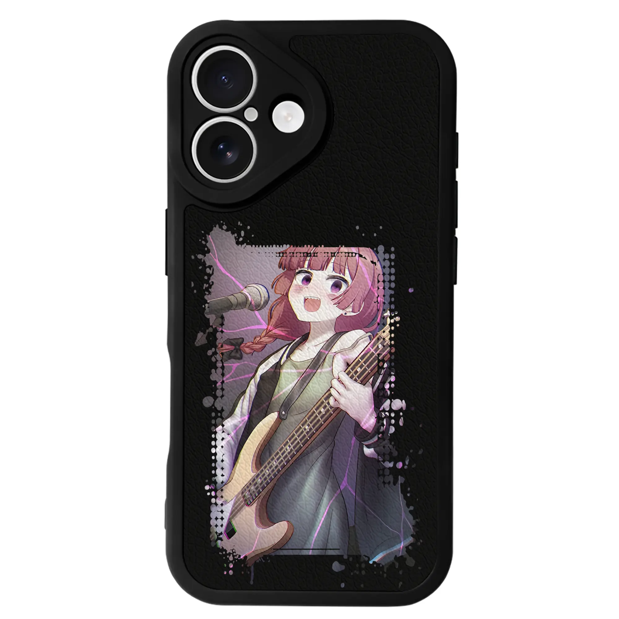 ぼっちざろっく！ グッズ,廣井きくり - IPhone 16シリーズ対応 ・ シリコンスマホケース ・ レザー調 ・ 高精度フィット ・ 耐衝撃 ・ ワイヤレス充電対応 ・ 精密カット